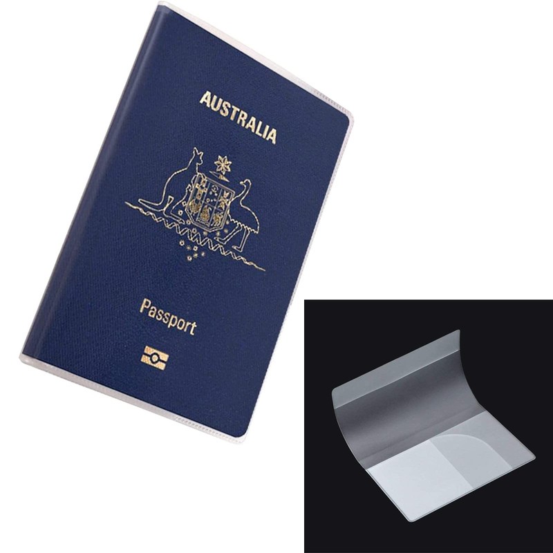 4 Pcs Clear Passport Cover Travel Holder Case,H HOME-MART Australia