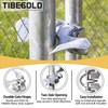 TIBEGOLD Chain Link Fence Butterfly Gate Latch, Galvanized Automatic 2