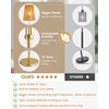 Boho Floor Lamp, 68in. Rattan floor lamp with Natural Woven