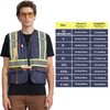 A-KSAFETY Navy Hi Vis Vest with Pockets