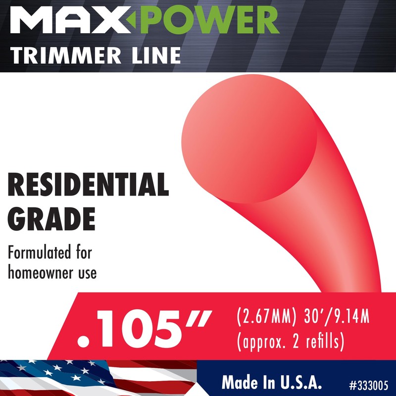 Maxpower 333005 Residential Grade Round .105-Inch Trimmer Line 30-Foot Length