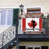 60×90 CM Thank You Canada Flag,2×3 FT Canadian Thanks Decor,Double
