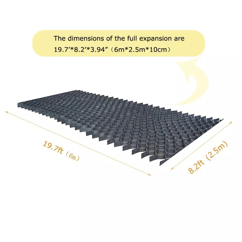 TECHTONGDA 4 inch Thick 8*19ft Geo Grid Ground Polyethylene HDPE