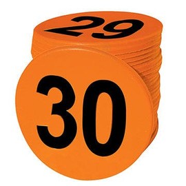 Palos Sports Neon Orange Numbered Spot Markers 1-30