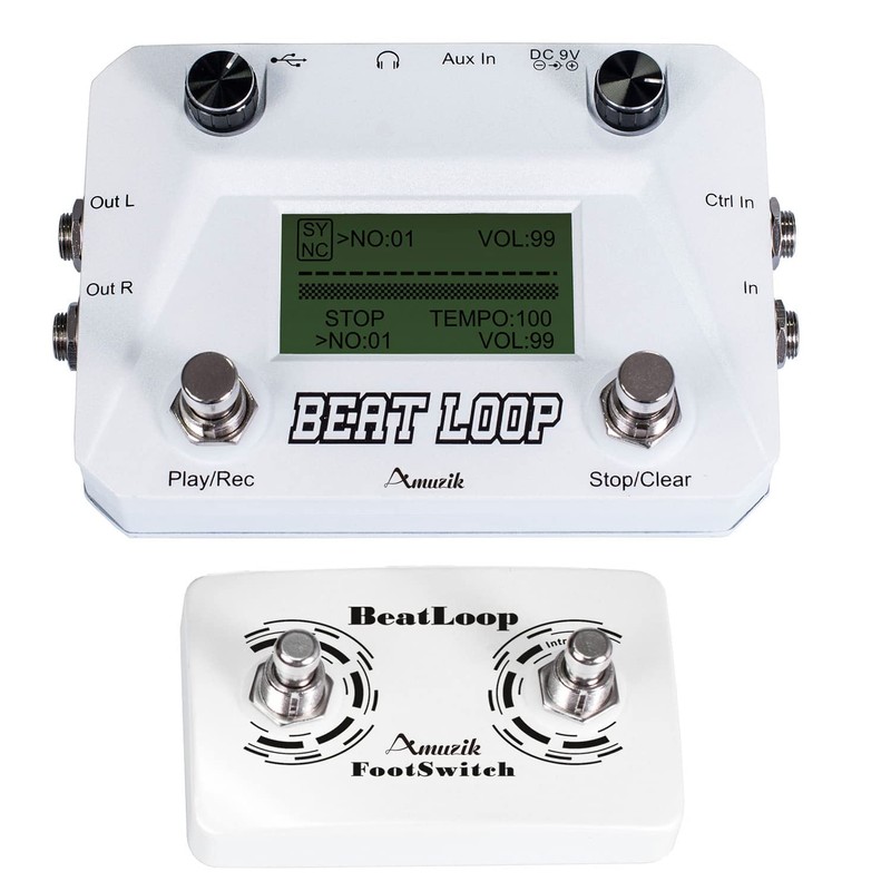 Amuzik Beat Loop Guitar Effect Pedal Drum Looper Machine 40