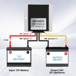DC 12v to 24v Step up Converter Regulator 10A 240W, DC Converter 12V Step Up to 24V, 24Volt Transformer, Power Supply Module Boost Transformer for Car Truck Vehicle Boat