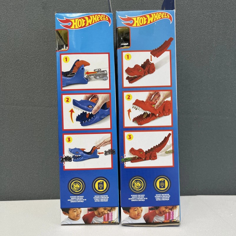 Hot Wheels City Shark Launcher and Dino Launcher 2 Sets
