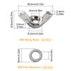 Lyeteung 50 Pieces M4 Wing Nut, Stainless Steel Wing Nut,