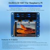 Waveshare OLED/LCD HAT, Onboard 2inch IPS LCD Main Screen and