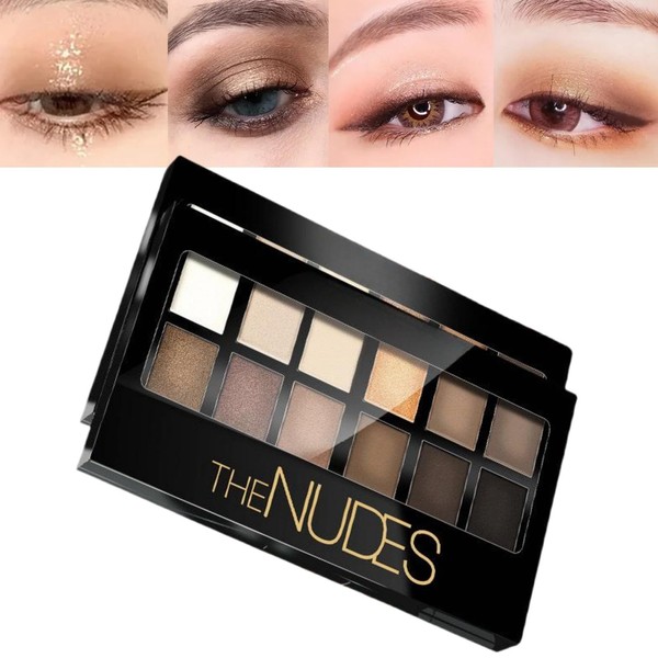 Nude Eye Shadow Pallets,Brown Eyeshadow Palette,Smoky Eyeshadow Palette Makeup,Highly Pigmented