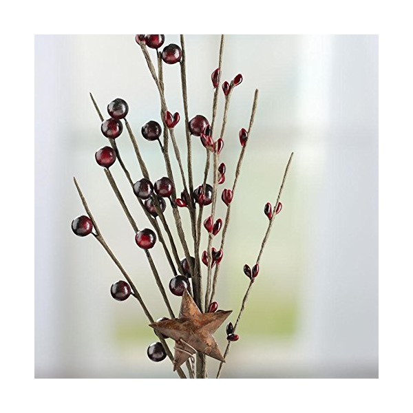 Factory Direct Craft Pack of 6 Burgundy Pip Berry &