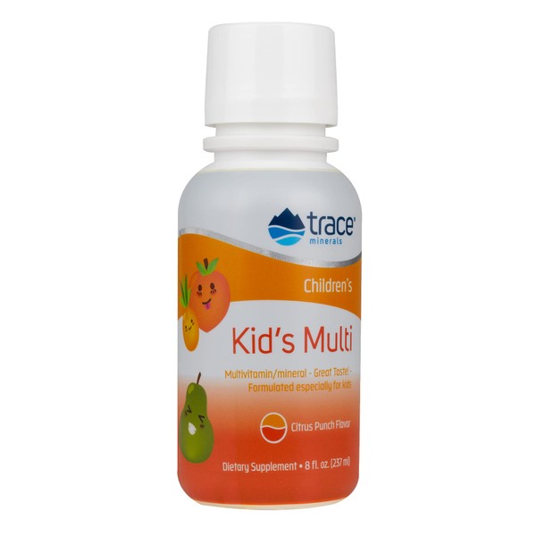Trace Minerals | Kid's Multi Liquid Multivitamin Supplement with Vitamin C, Zinc, Minerals | Supports Healthy Bones and Immunity | Natural Citrus Punch Flavor | 48 Servings, 8 fl oz (1 Pack)