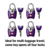 Master Lock 4689Q TSA Approved Luggage Lock, 4 Pack, Colors