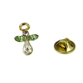 6030065 August Crystal Birth Month Angel Pin Guardian Lapel Brooch Tie Tack