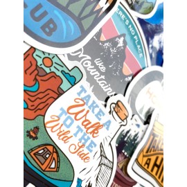 Unbranded 5-100 pcs Hiking Adventure Camping Outdoor Travel Stickers, Vinyl Laptop Decals - 20 pieces