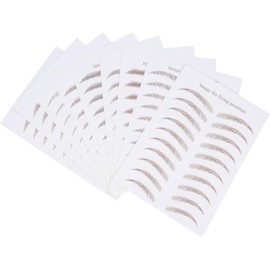 Abaodam Pegatinas para Cejas Efecto Pelo 6d Realistas y Naturales, Adhesivas Impermeables de Transferencia en 9 Hojas para Maquillaje Fácil y Duradero