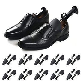 PHABULS 10 Pairs of Adjustable Length Shoe Trees for Men, Shoe & Boot Trees, Men Shoe Tree Stretcher, Boot Holder Organizers, Shoe Form Plastic, Heel Support (10)