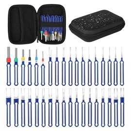 CLKE 36 PCS Terminal Removal Tool Kit, Pin Extractor Tool, Electrical Wire Connector Pin Removal Tool Kit with a Protective Bag for Car Automotive Most Connector Terminal