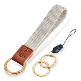 Fishent Stretchy Key Chain, Cute Keychain Wristlet, Woven Wrist Lanyard for Keys, Key Chains for Women Men Car Keys ID Badges Card Wallet Phone