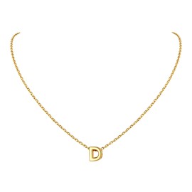 Gold Initial Necklace for Women Custom with Names Customized Letter Necklace Gold Charm Necklace D Necklace