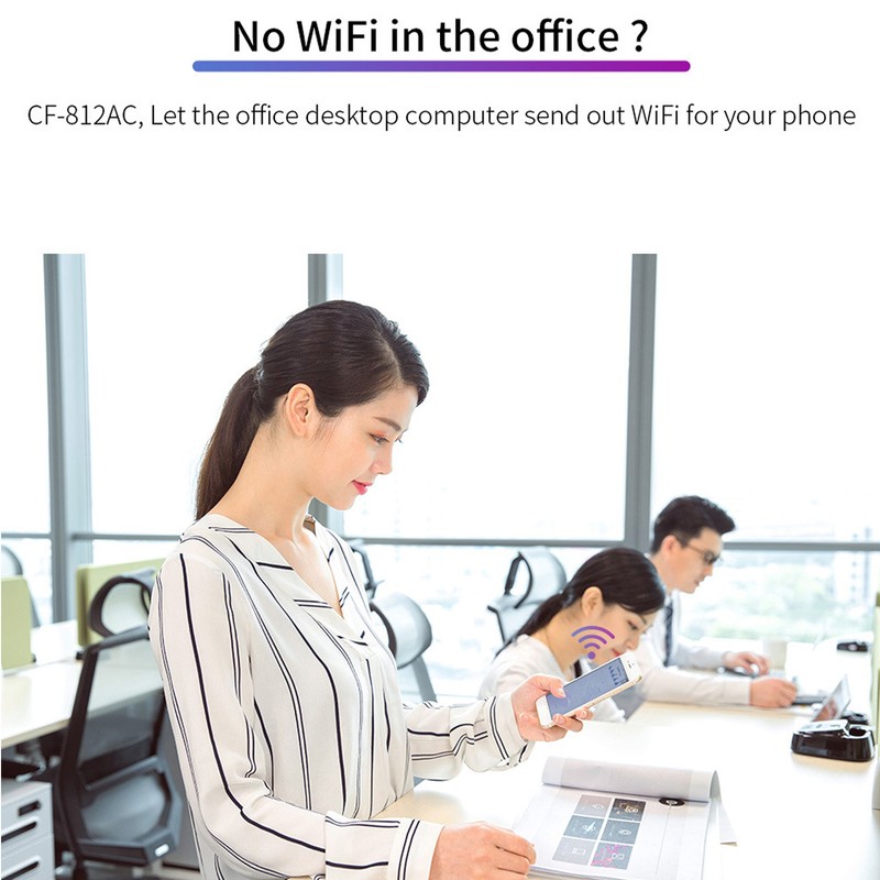 WiFi Adapter Wireless Dual Band 5.8G/2.4G 1300M Mini USB Network