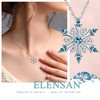 Elensan Women's 925 Sterling Silver Blue Crystals Snowflake Pendant Fashion
