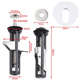Zoegneer 2Pcs Toilet Cover Fixing Screws 304 Stainless Steel Nine Nuts Fittings Expansion Maket Toilet Bathroom Bolt Locking Screws toilet seat locking bolt toilet seat bolts