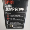 SPRI Adjustable 9 ft Covered Steel Cable Jump Rope, Black,