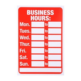 Business Hour Sign Time Table Timetable Welcome Hanging Sorry Double Sided Office Door Plate Shop Restaurant Store Bars Hand Crafted Red 30x20cm