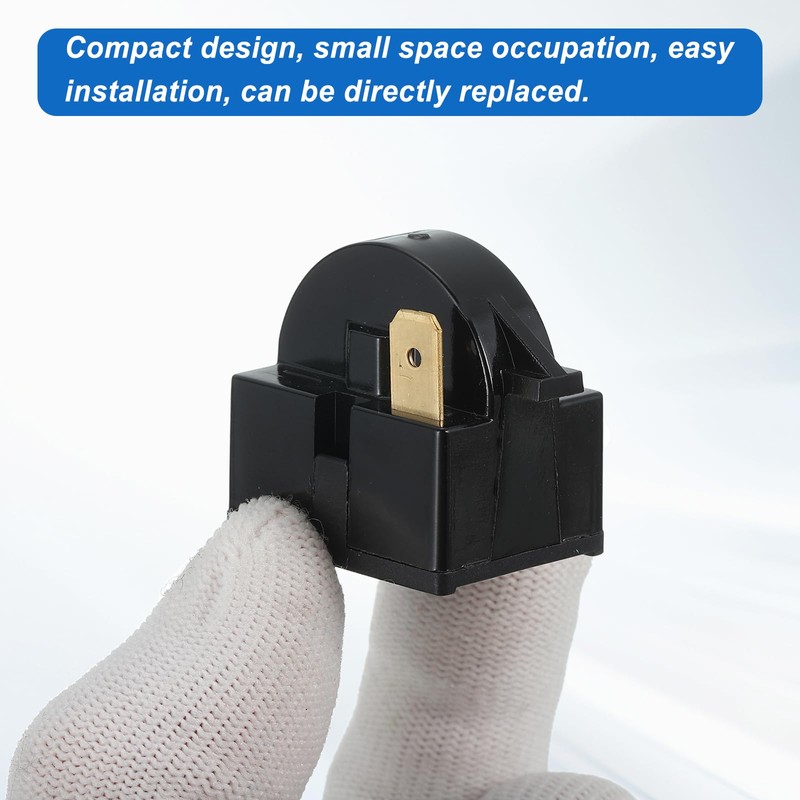 sourcing map 2pcs PTC Refrigerator Starter Relay, 4.7 Ohm 3