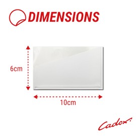 cadox - Windshield Card Holder - 10 x 6 cm - Windscreen Positioning Sticker - Parking Ticket Accessible - Toll Ticket - Time Stamp Ticket