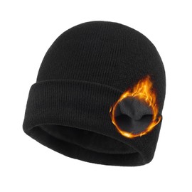 Zylioo XXL Warm Lined Beanie Cap,Winter Knitted Snow Cap for Giant Heads,Elastic Warm Stocking Cap