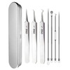 MYGLOAR 7 tlg Mitesserentferner Set, Akne Quetscher Set, Akne Pinzette