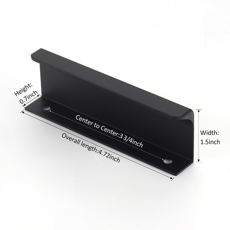 Satanga Edge Black Finger Pull for cabinets Kitchen Concealed Drawer