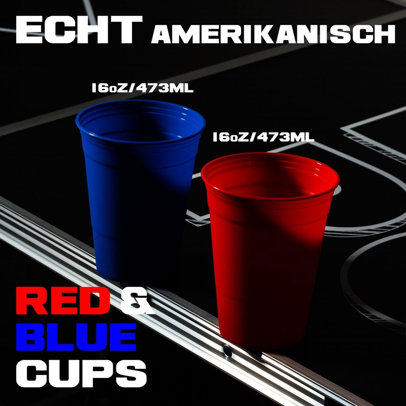InnoNeeds, Party Cups Set, 22 Hard Plastic Cups (11 Red,