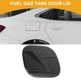 Partuto Fuel Tank Door Cap for Hyundai Tucson 2021-2025 Fuel Filler Flap Cover Adhesive Type Carbon Fiber Black ABS
