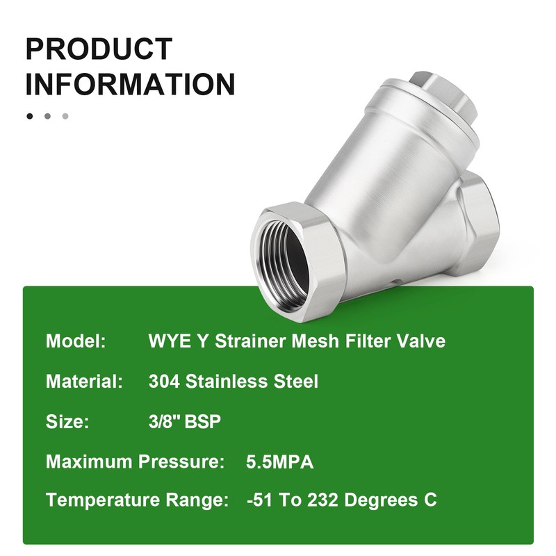 TAISHER 1 Piece 304 Stainless Steel 3/8 Inch BSP Female