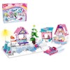 Ski Resort Building Block Set, Pink Girls Ski Field Building