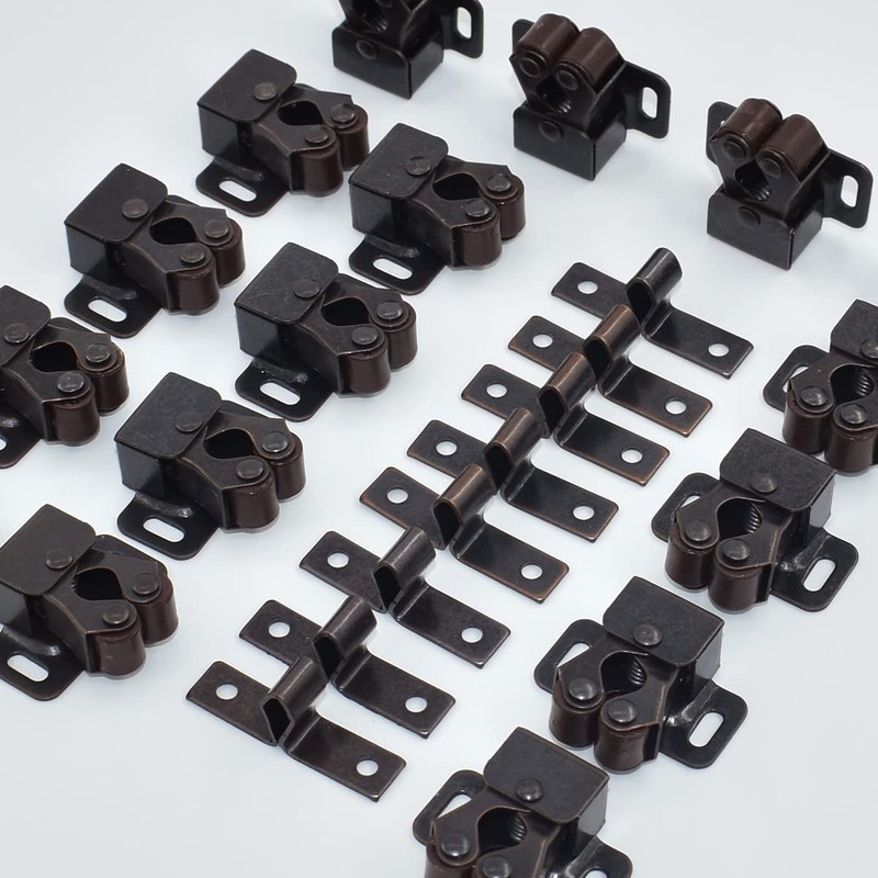 20Pack Double Roller Catch Door Latch Cold Rolled Steel Stay