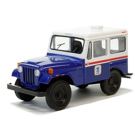 KiNSMART United States Postal Mail Truck 1971 Jeep DJ-5B Blue Edition 5" Die Cast Model Toy Car 1:26 Scale