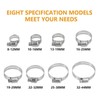 91X Stainless Steel Hose Clamps Clips Adjustable Range Worm Gear