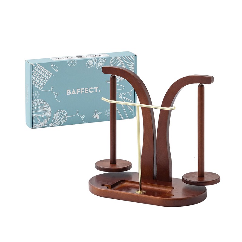 Baffect Yarn Holder Magnetic, Wooden Yarn Ball Holder with T-Shaped