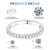 LIAN Moissanite Rings Wedding Band Half Eternity Wedding Rings for