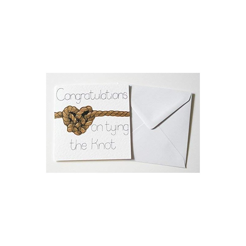 Congratulations on Tying the Knot Wedding Day Card for Newlyweds,