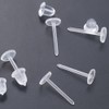 5pc 0.8mm 20g Stud Earrings Cartilage Piercing Flexible Bioflex Clear