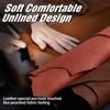 GSG Men Genuine Leather Gloves Burgundy Red Unlined Biking Touchscreen