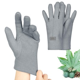 2 Pcs Castor Oil Pack Wrap for Hands, Organic Castor Oil Wrap Castor Oil Gloves for Wrist Arthritis and Carpal Tunnel Gray(Oil are Not Include)