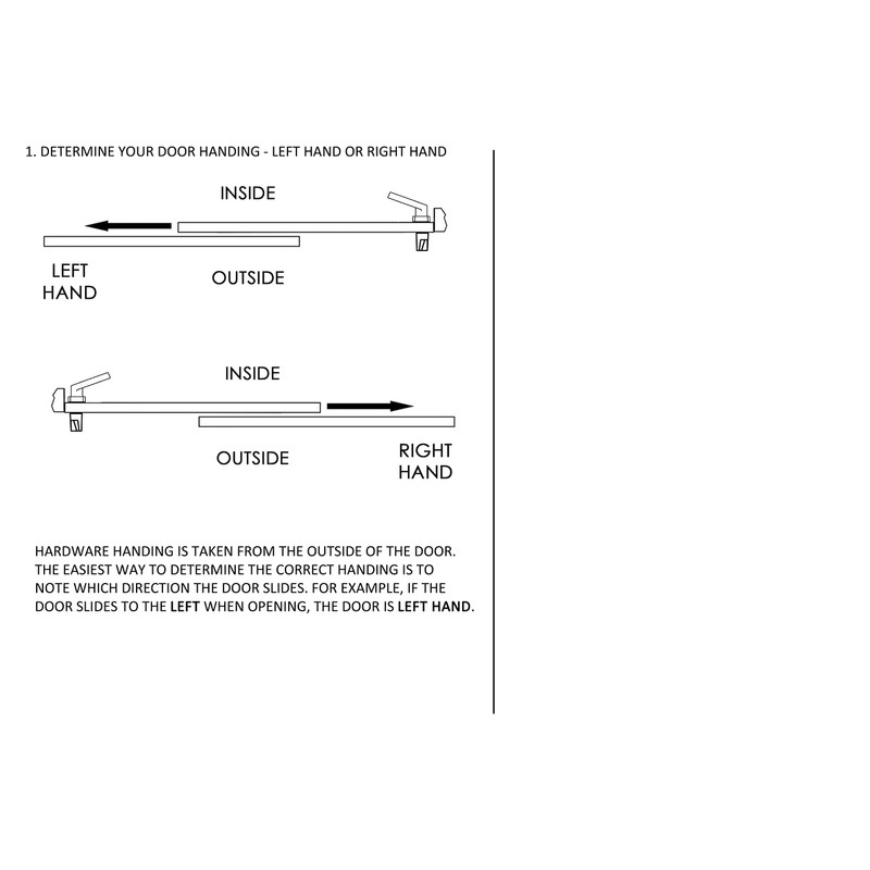 FPL Replacement Sliding Door Handle with Non-Keyed Pull - Offset