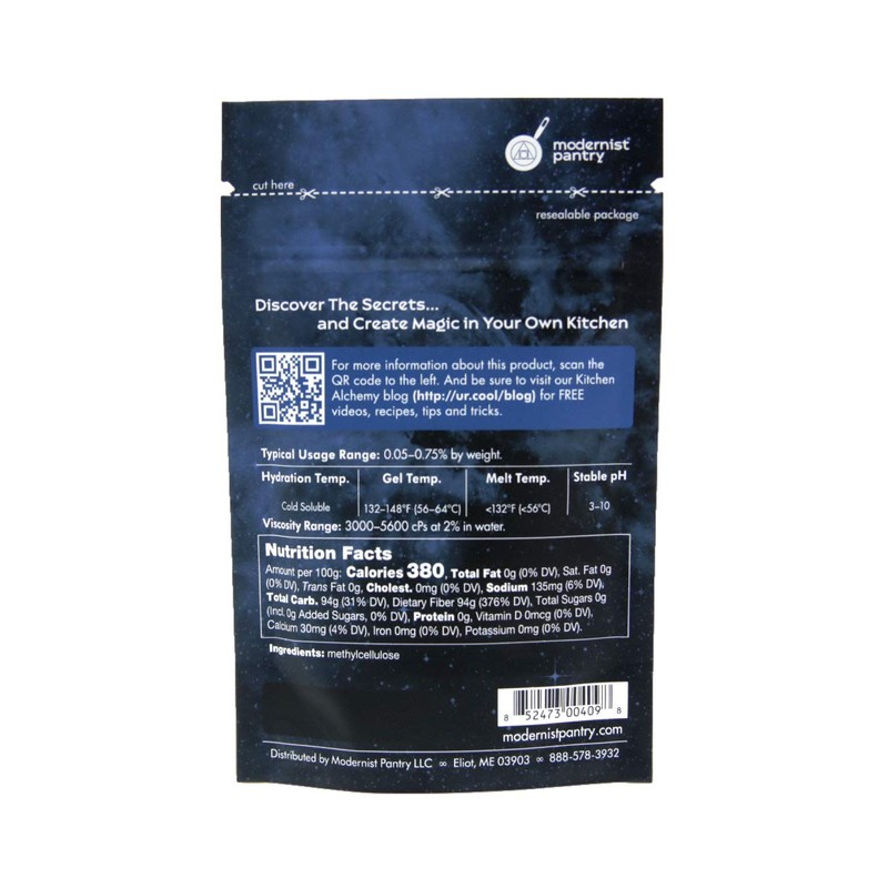 Pure Methylcellulose - High Viscosity ⊘ Non-GMO Vegan OU Kosher