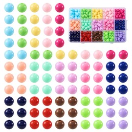 FASHEWELRY 300Pcs Acrylic Round Beads Candy Color Pastel Beads Pony Beads 8mm Cute Bubblegum Beads Bulk for Friendship Bracelet Necklaces Key Chains Jewelry Making